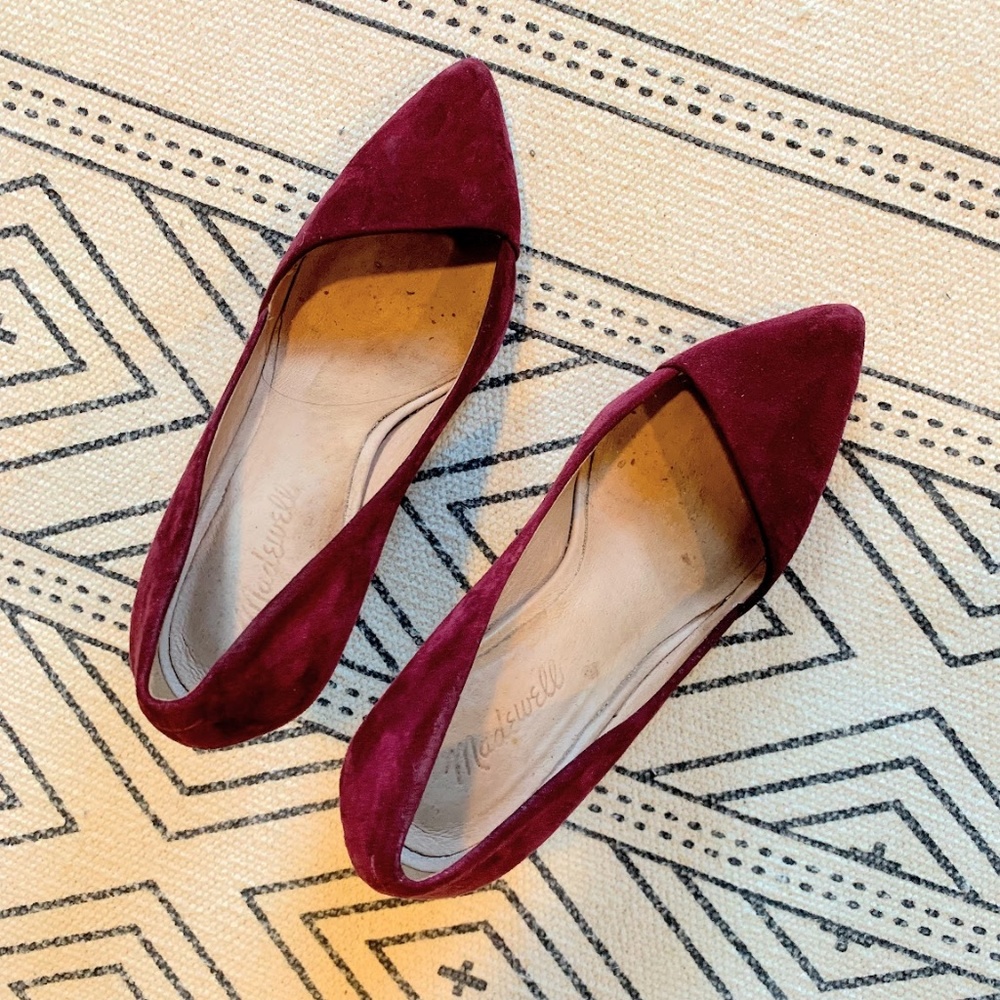 Madewell Mira Heels in Plum Wine 7.5
